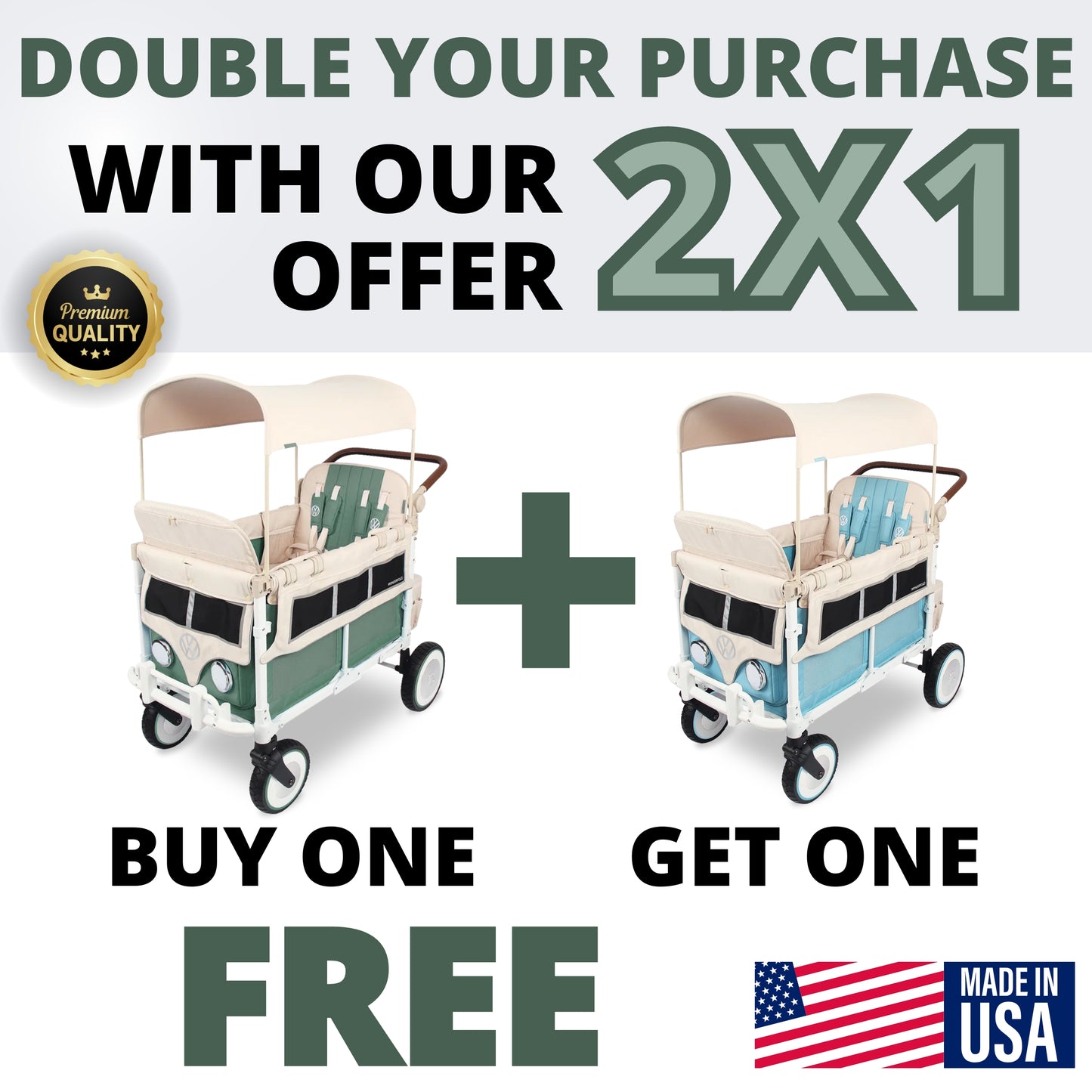 VW4 volkswagen stroller wagon ® (Blue) - BOGO - $69.99